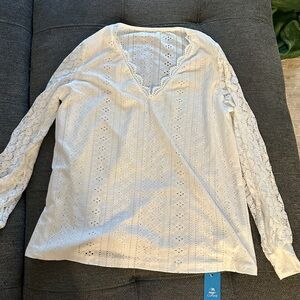 Cupshe White Lace Blouse